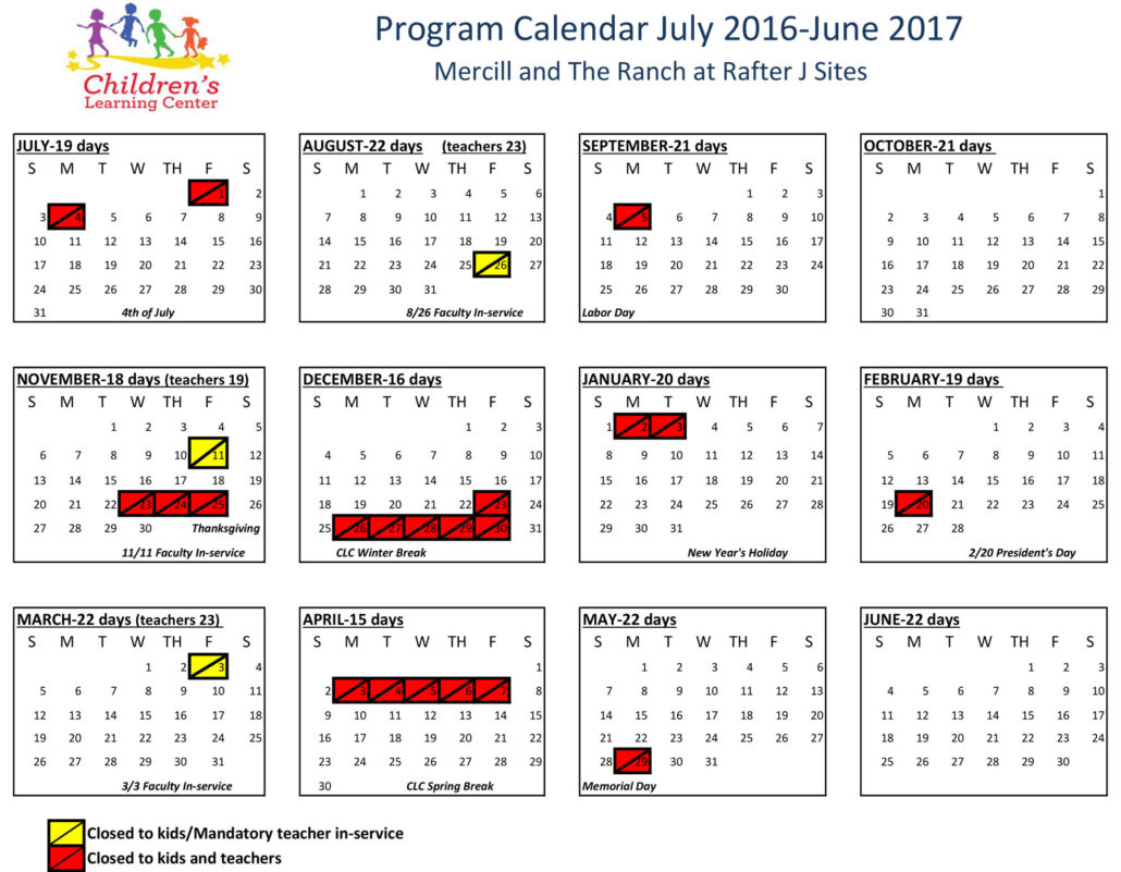 CLCCalendarFY17Final Children's Learning Center